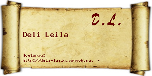 Deli Leila névjegykártya